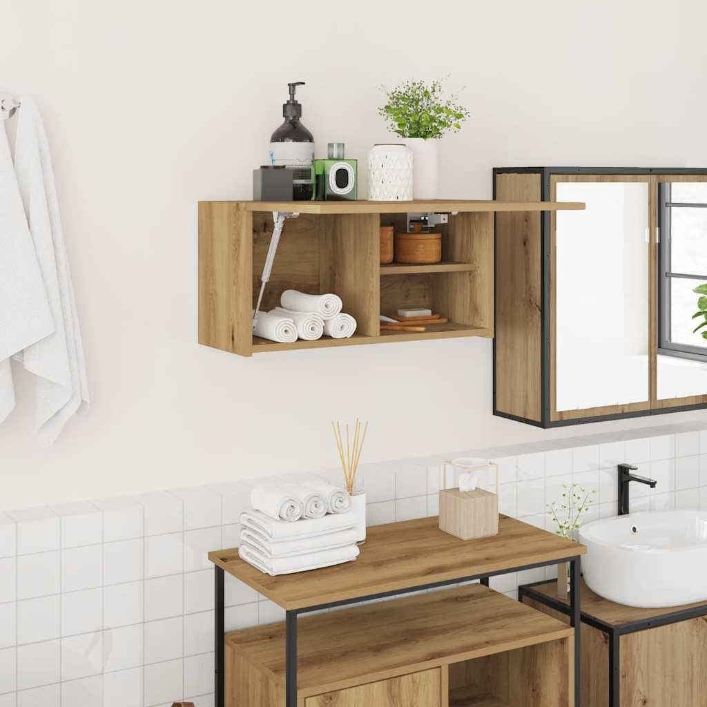 Bad-Wandschrank Artisan-Eiche 60x25x30 cm Holzwerkstoff