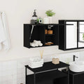 Bad-Wandschrank Schwarz 60x25x40 cm Holzwerkstoff