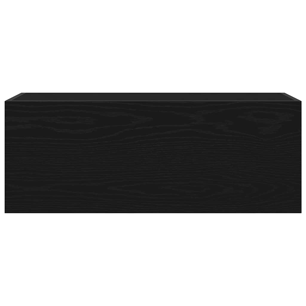 Bad-Wandschrank Schwarz 80x25x30 cm Holzwerkstoff