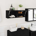 Bad-Wandschrank Schwarz 80x25x30 cm Holzwerkstoff