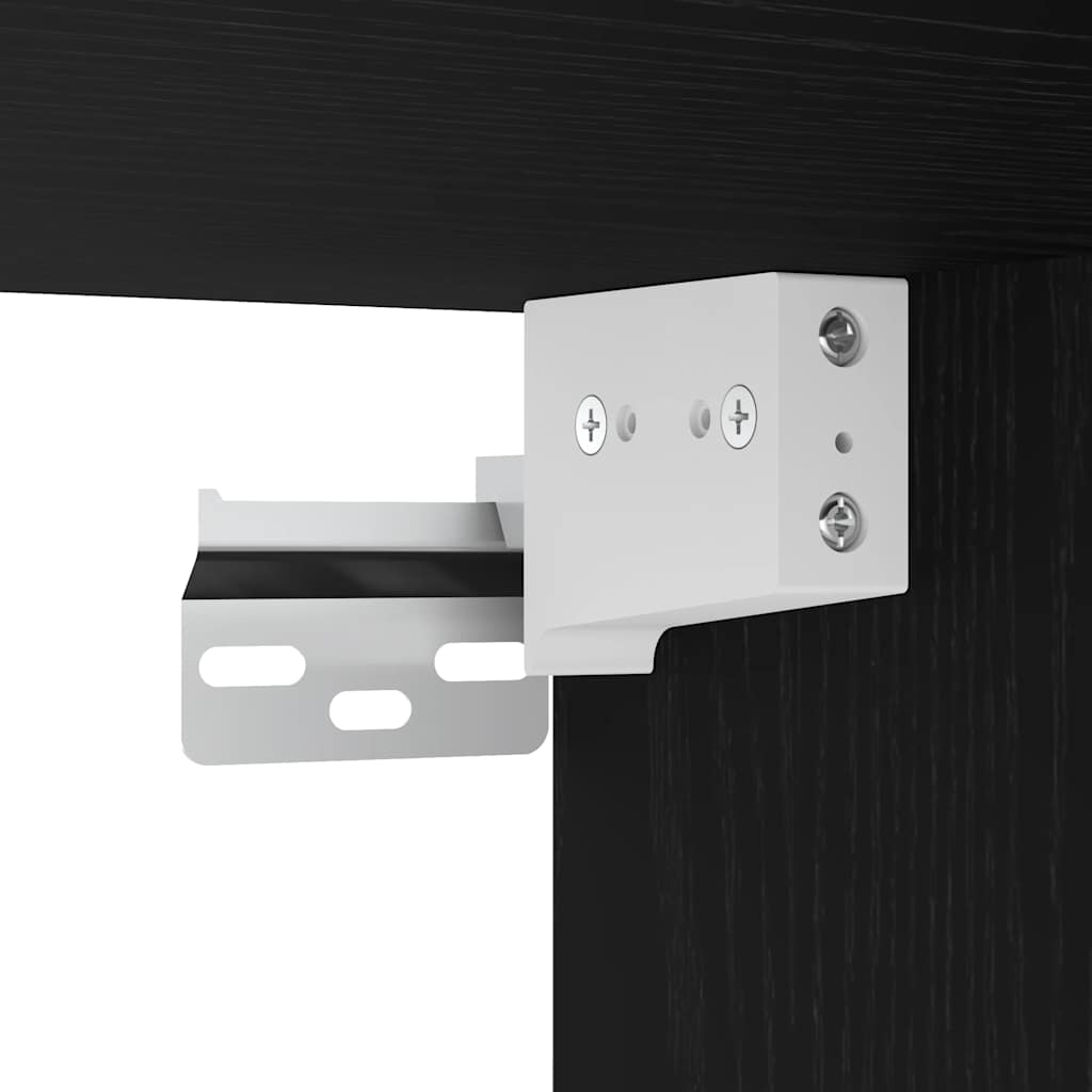 Bad-Wandschrank Schwarz 80x25x40 cm Holzwerkstoff