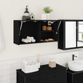 Bad-Wandschrank Schwarz 80x25x40 cm Holzwerkstoff