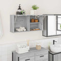 Bad-Wandschrank Grau Sonoma 80x25x40 cm Holzwerkstoff