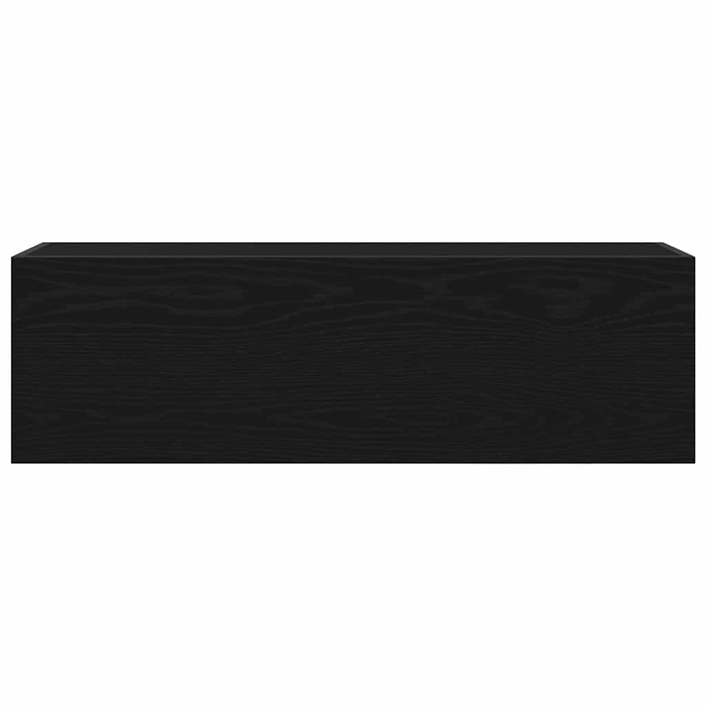 Bad-Wandschrank Schwarz 100x25x30 cm Holzwerkstoff