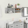 Bad-Wandschrank Betongrau 100x25x30 cm Holzwerkstoff
