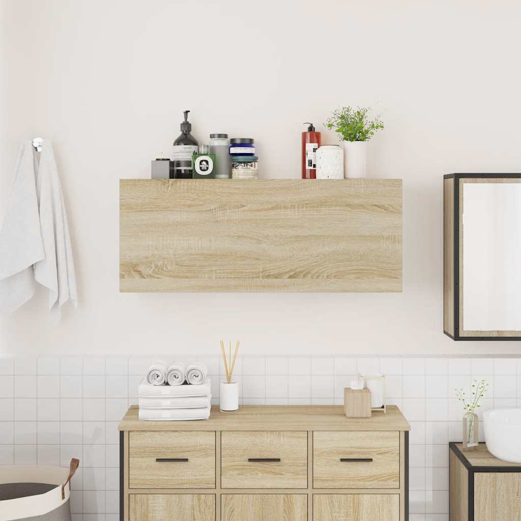 Bad-Wandschrank Sonoma-Eiche 100x25x40 cm Holzwerkstoff