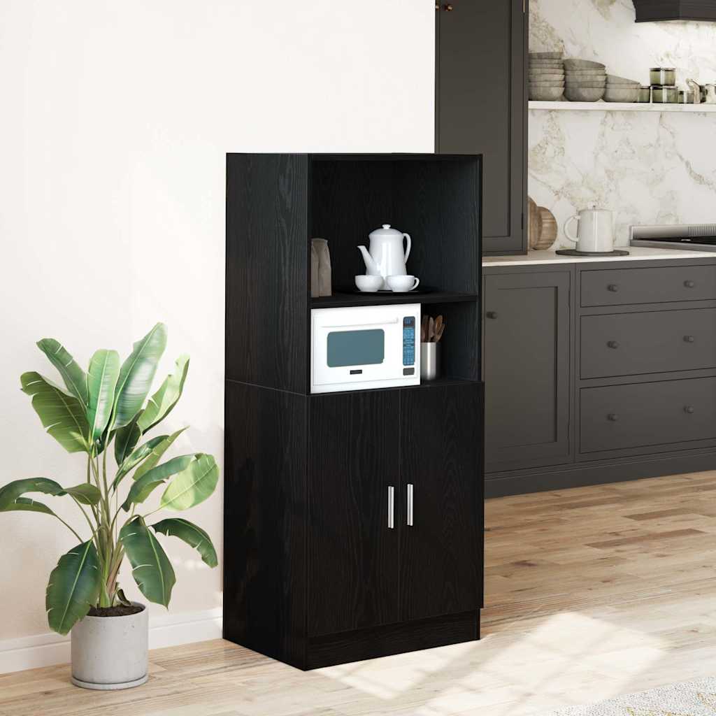 Küchenschrank Schwarz 57x41,5x131,5 cm Holzwerkstoff
