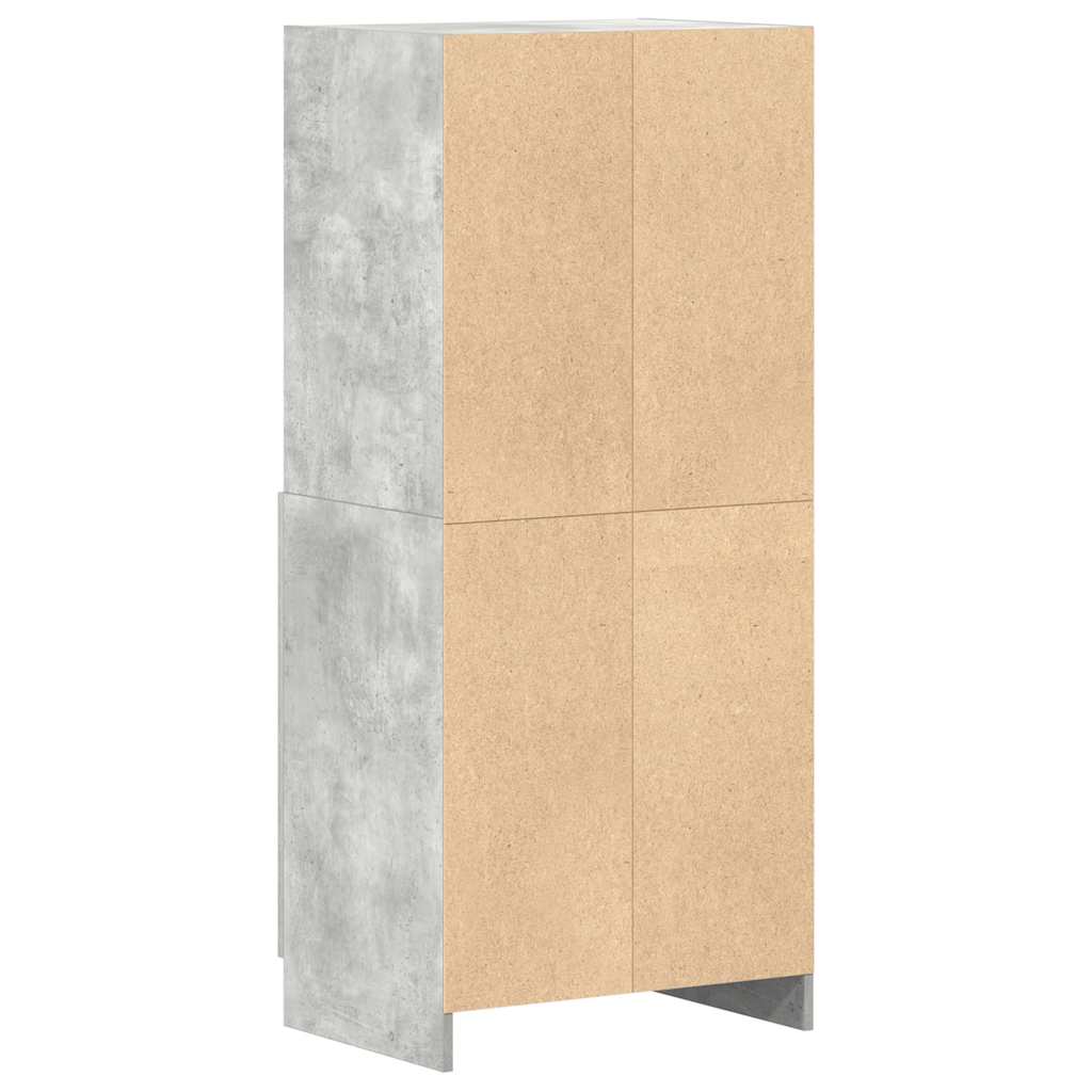Küchenschrank Betongrau 57x41,5x131,5 cm Holzwerkstoff
