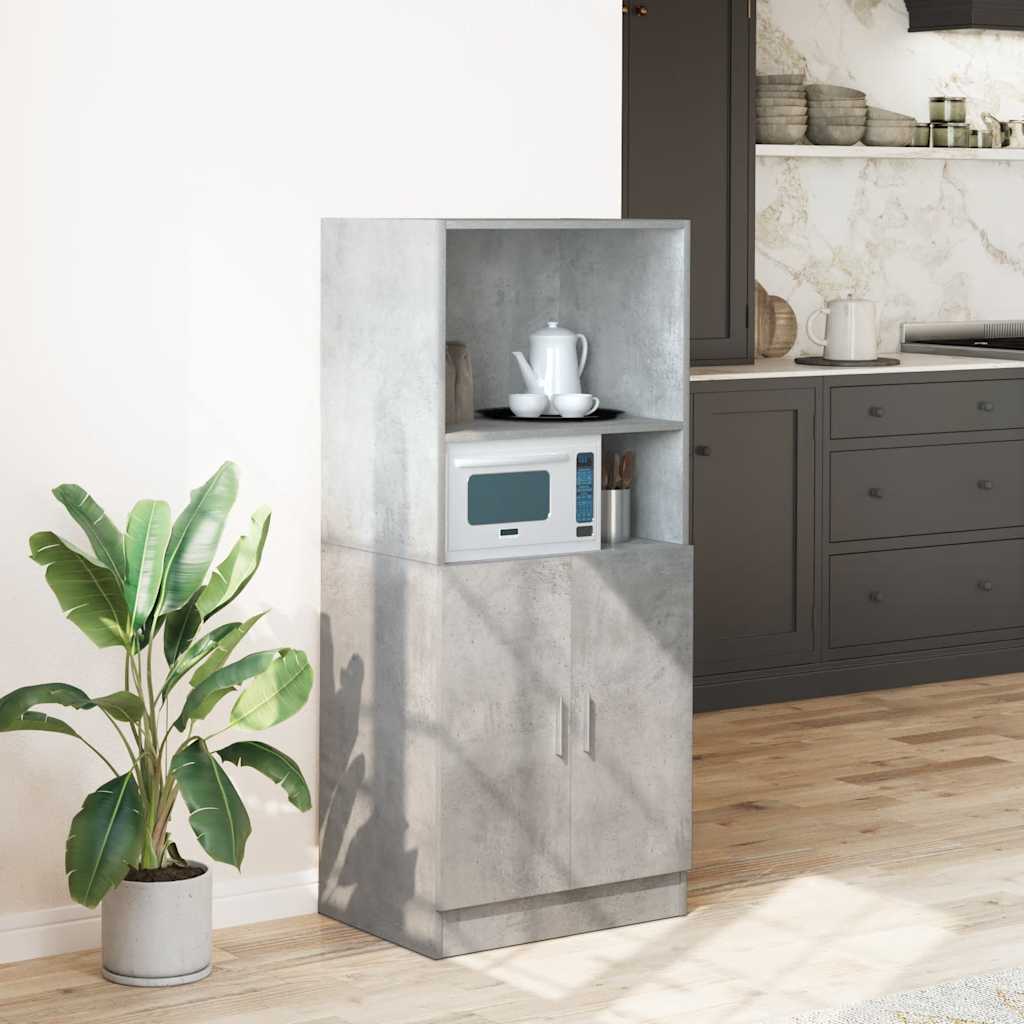 Küchenschrank Betongrau 57x41,5x131,5 cm Holzwerkstoff