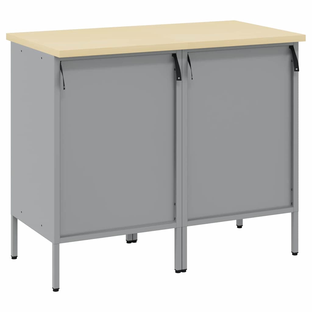 Werkbank mit Schubladen 2 pcs Rot und Grau 100 x 55 x 85 cm