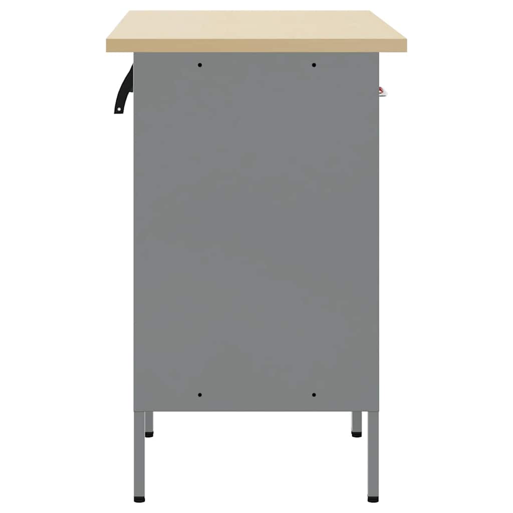 Werkbank mit Schubladen 2 pcs Rot und Grau 100 x 55 x 85 cm