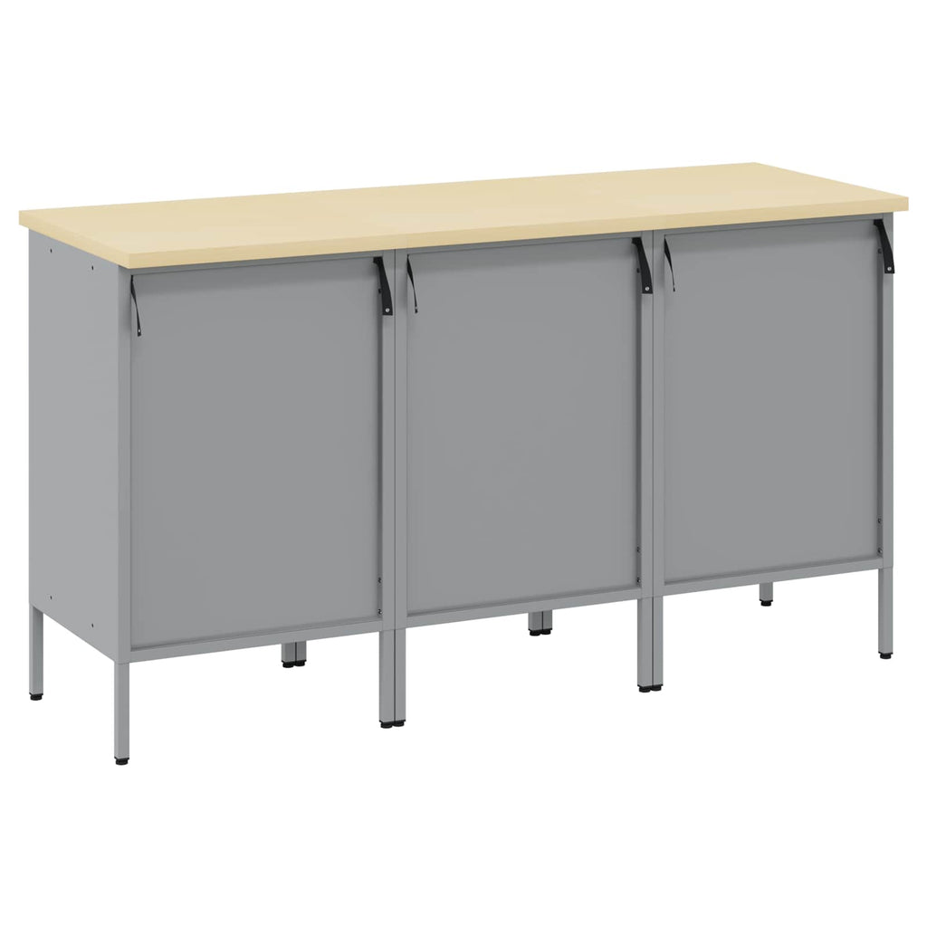 Werkbank mit Schubladen 3 pcs Rot und Grau 150 x 55 x 85 cm