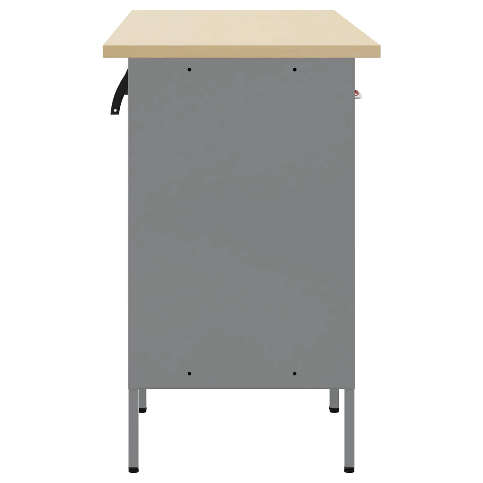 Werkbank mit Schubladen 3 pcs Rot und Grau 150 x 55 x 85 cm