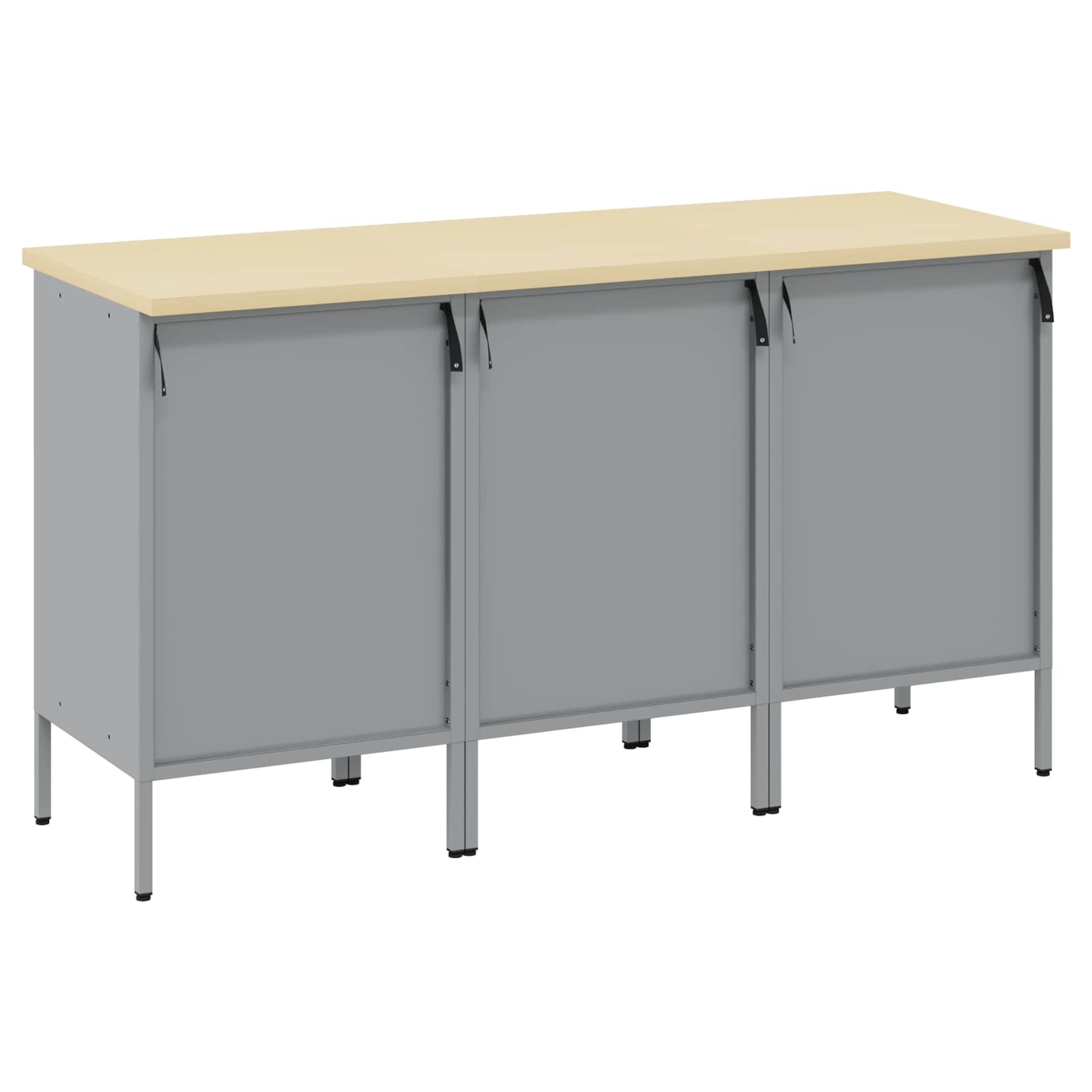 Werkbank mit Schubladen 3 pcs Rot und Grau 150 x 55 x 85 cm
