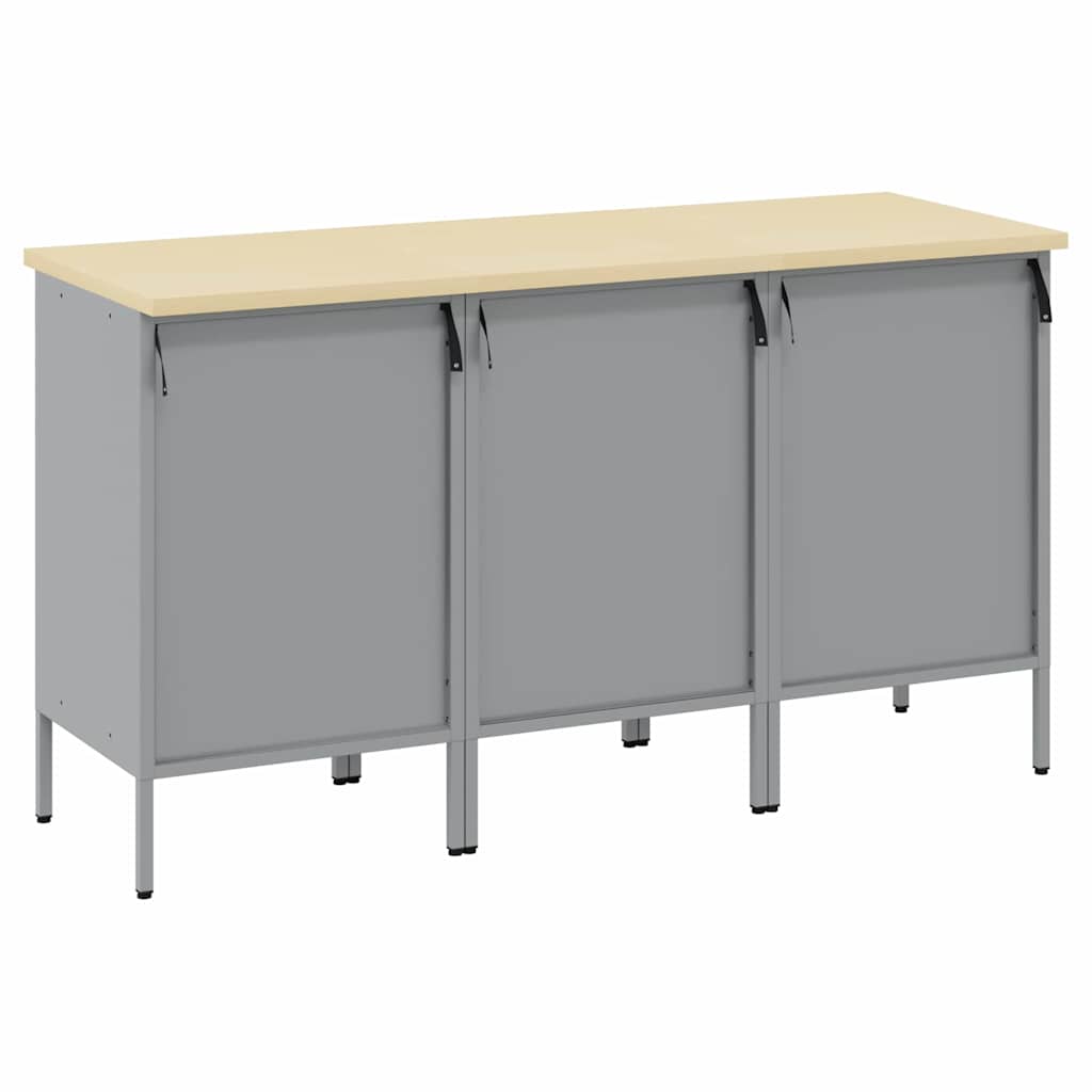 Werkbank mit Schubladen 3 pcs Rot und Grau 150 x 55 x 85 cm