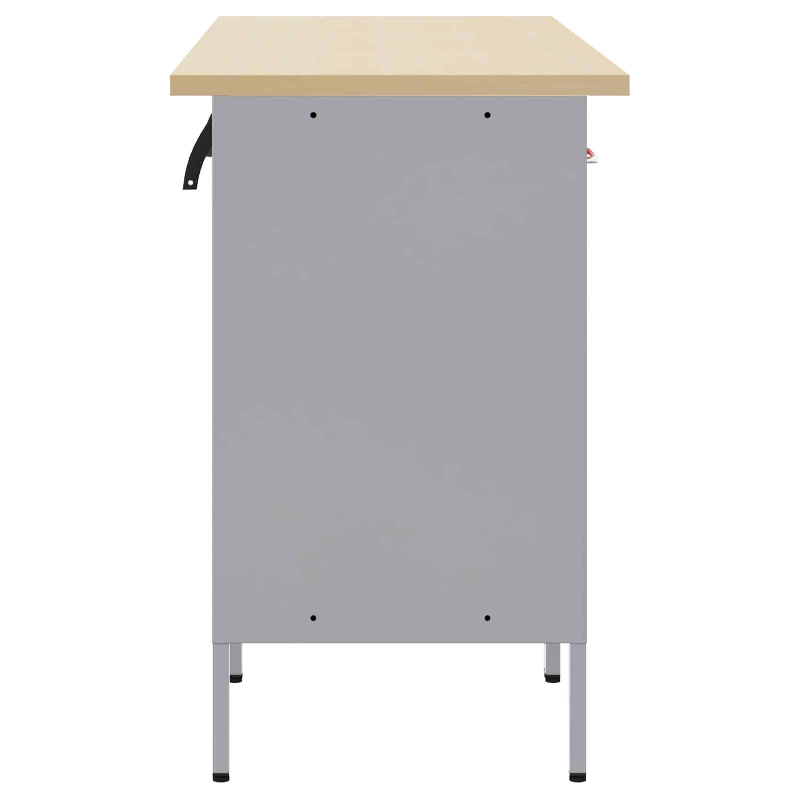 Werkbank mit Schubladen 3 pcs Rot und Grau 150 x 55 x 85 cm