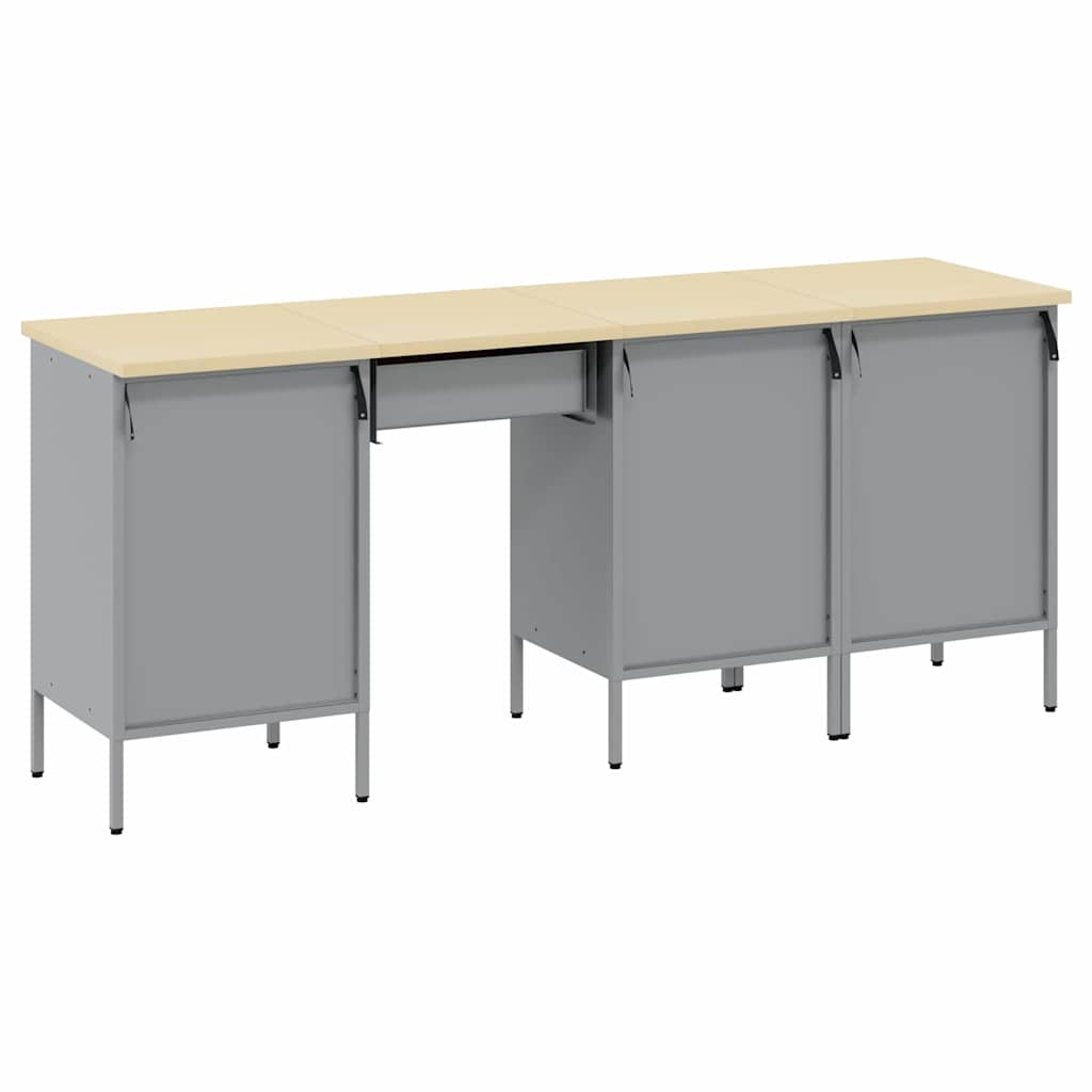 Werkbank mit Schubladen 4 pcs Rot Ingenieure Holz und Stahl