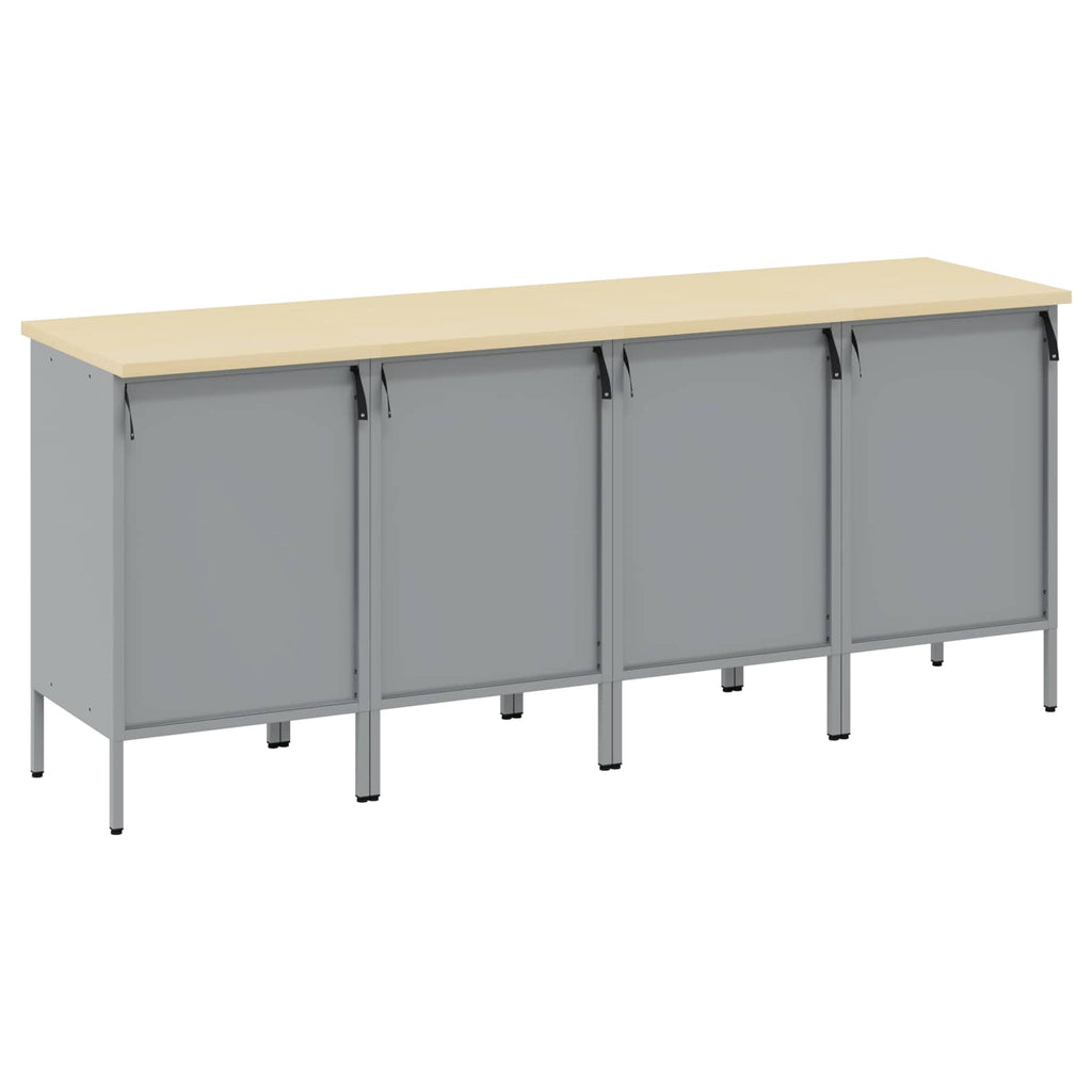 Werkbank mit Schubladen 4 pcs Rot und Grau 200 x 55 x 85 cm