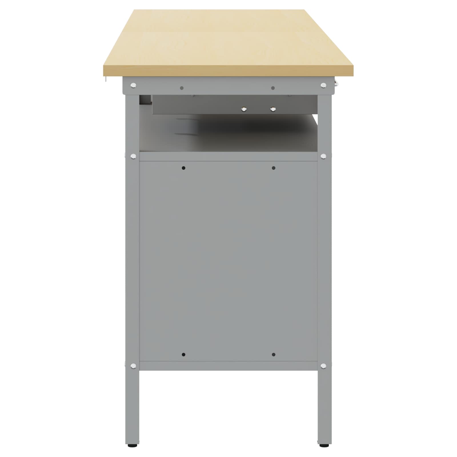 Werkbank-Set 3 pcs Rot und Grau Pulverbeschichteter Stahl