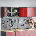 Werkzeugschrank-Set 6 pcs Rot Pulverbeschichteter Stahl