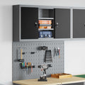 Werkzeugschrank-Set 3 pcs Schwarz Pulverbeschichteter Stahl