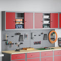 Werkzeugschrank-Set 6 pcs Rot Pulverbeschichteter Stahl