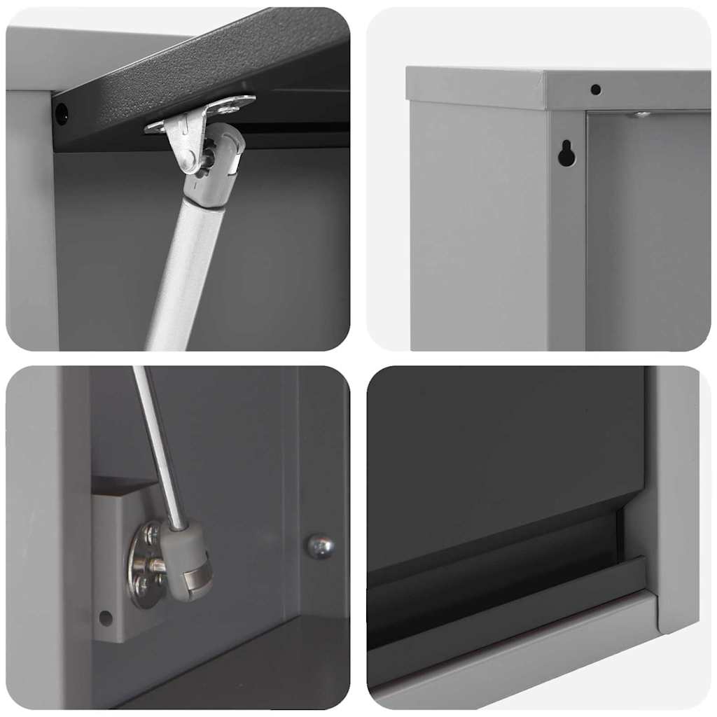 Werkzeugschrank-Set 3 pcs Schwarz Pulverbeschichteter Stahl