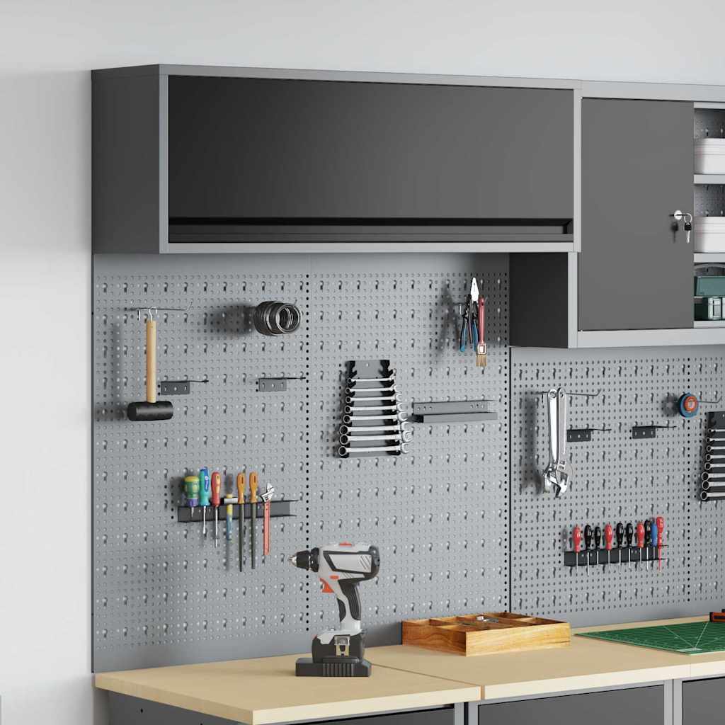 Werkzeugschrank-Set 3 pcs Schwarz Pulverbeschichteter Stahl