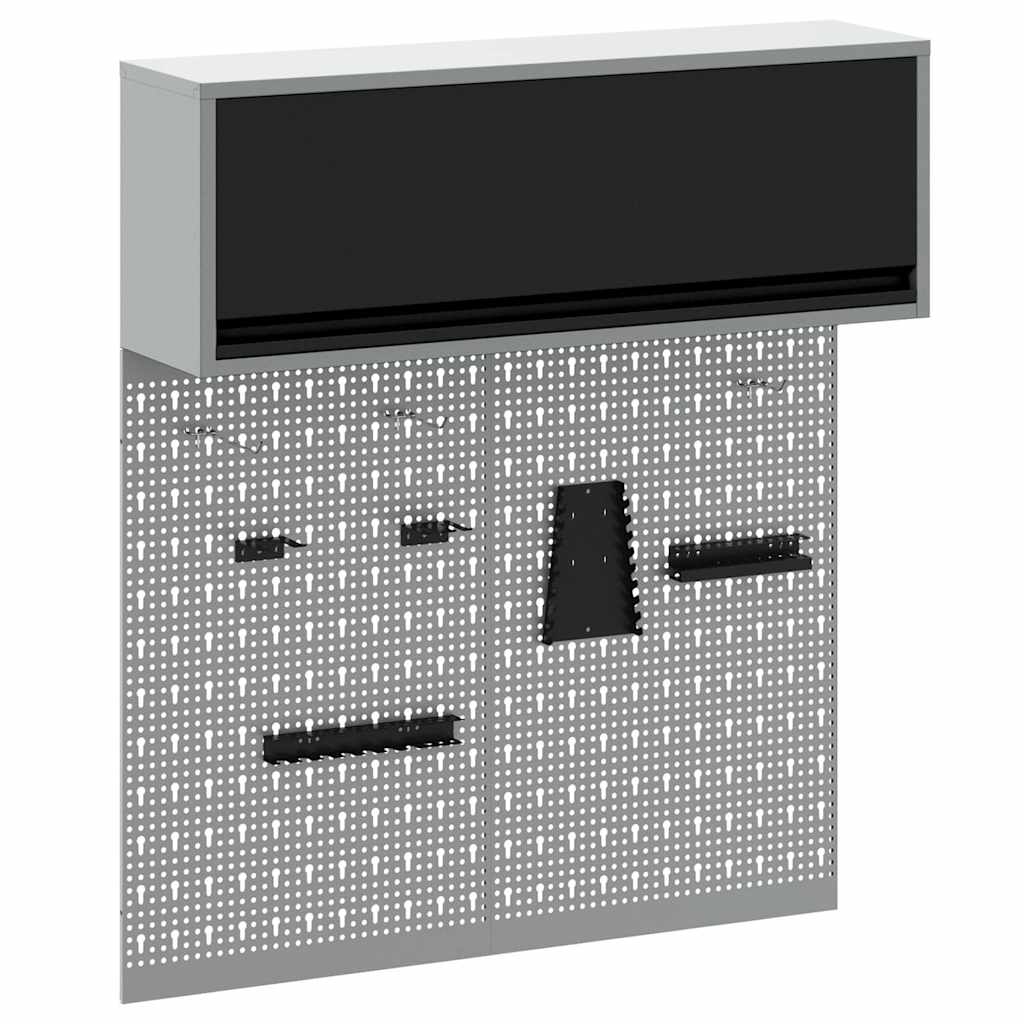 Werkzeugschrank-Set 3 pcs Schwarz Pulverbeschichteter Stahl