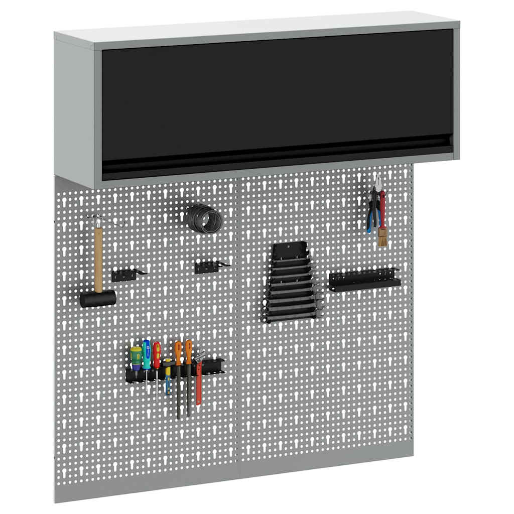 Werkzeugschrank-Set 3 pcs Schwarz Pulverbeschichteter Stahl