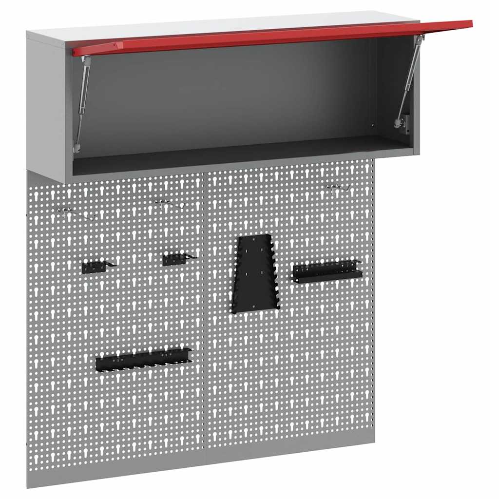 Werkzeugschrank-Set 3 pcs Rot Pulverbeschichteter Stahl