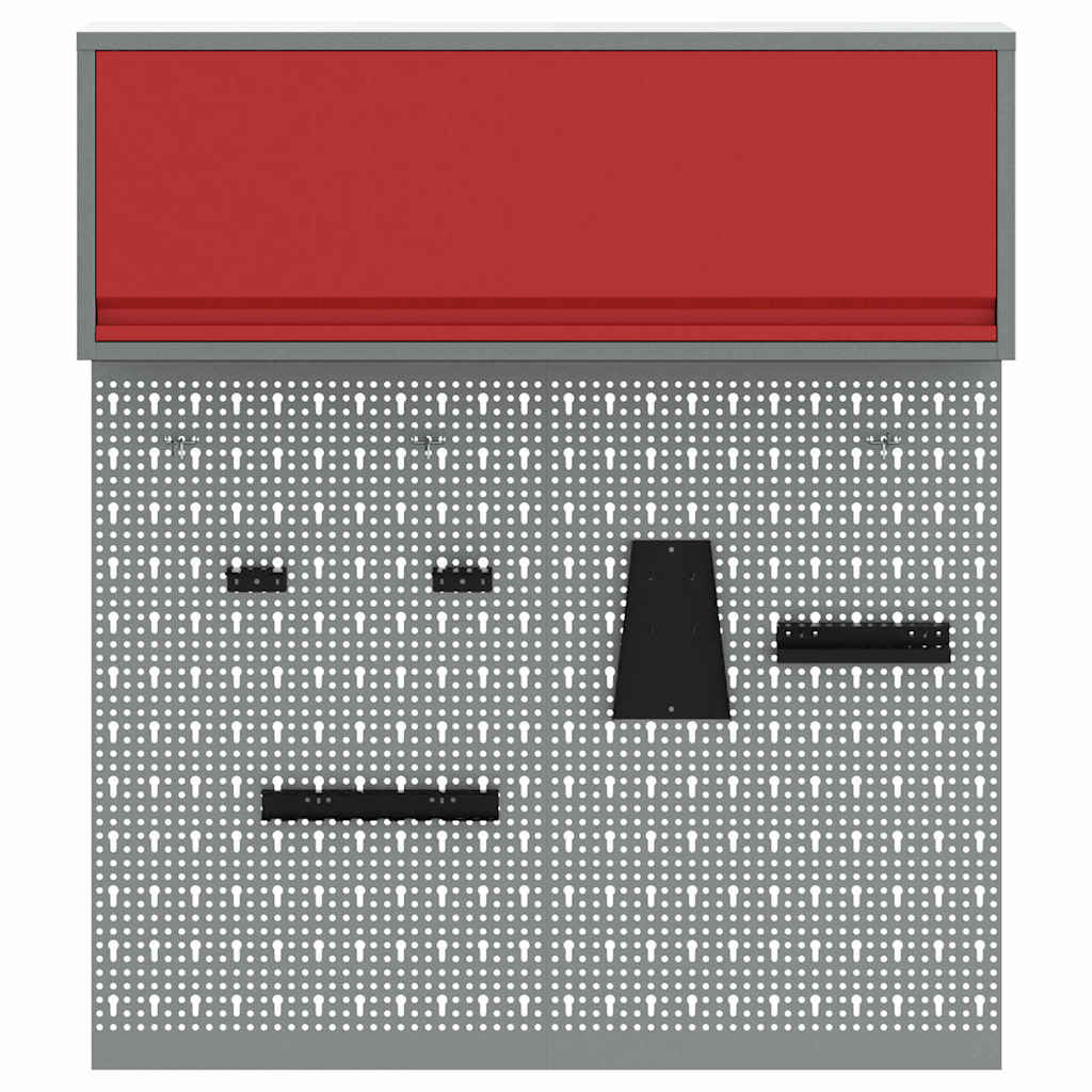 Werkzeugschrank-Set 3 pcs Rot Pulverbeschichteter Stahl
