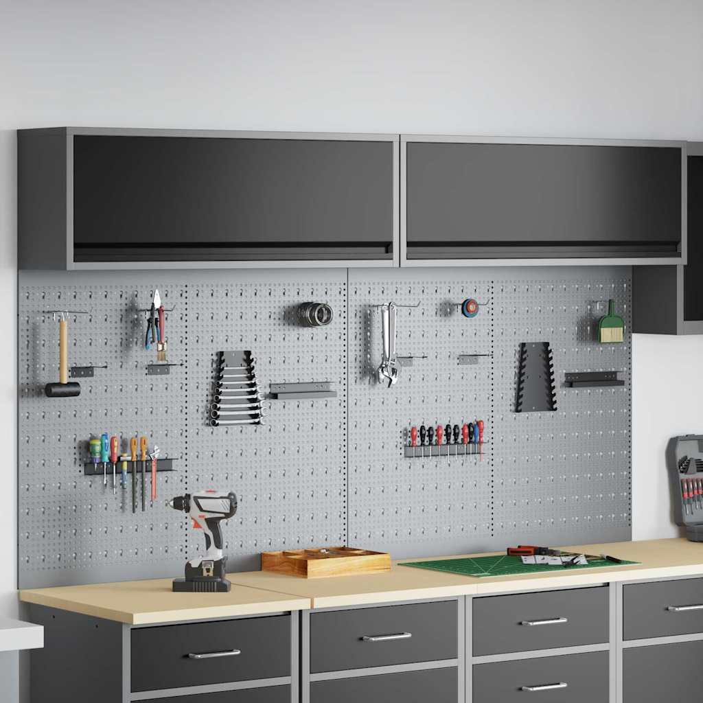 Werkzeugschrank-Set 6 pcs Schwarz Pulverbeschichteter Stahl