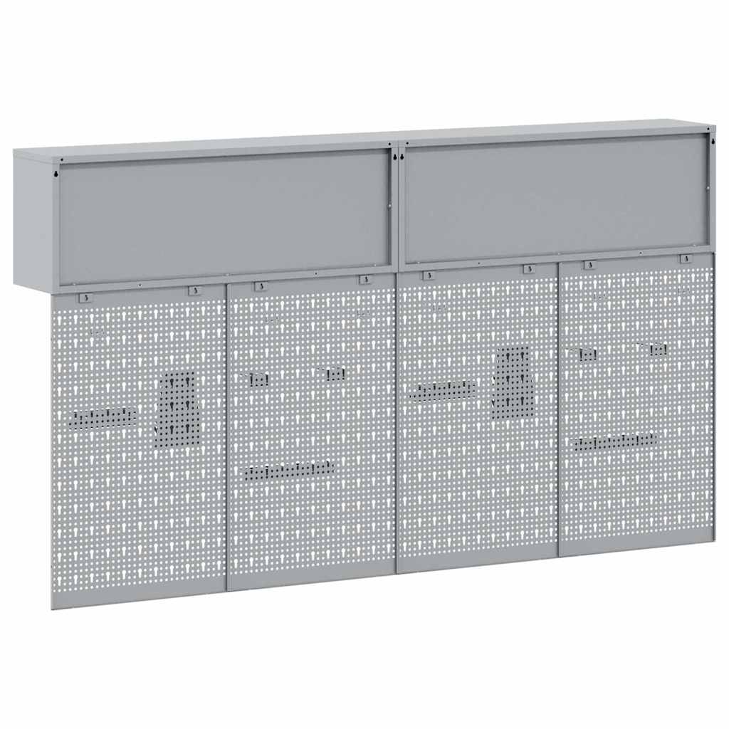Werkzeugschrank-Set 6 pcs Schwarz Pulverbeschichteter Stahl