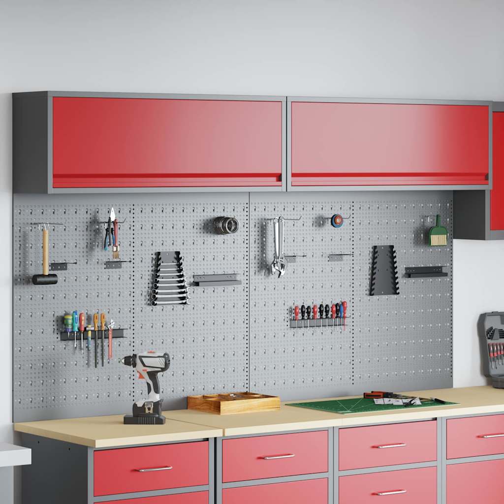 Werkzeugschrank-Set 6 pcs Rot Pulverbeschichteter Stahl