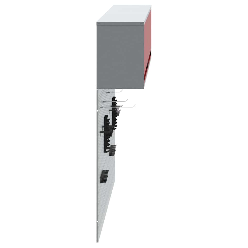 Werkzeugschrank-Set 6 pcs Rot Pulverbeschichteter Stahl