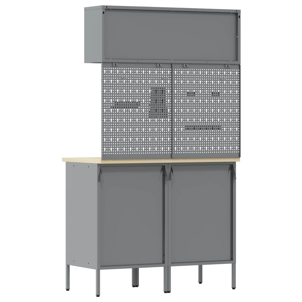 Arbeitsschrankset mit Schubladen mit Regal 5 pcs Schwarz