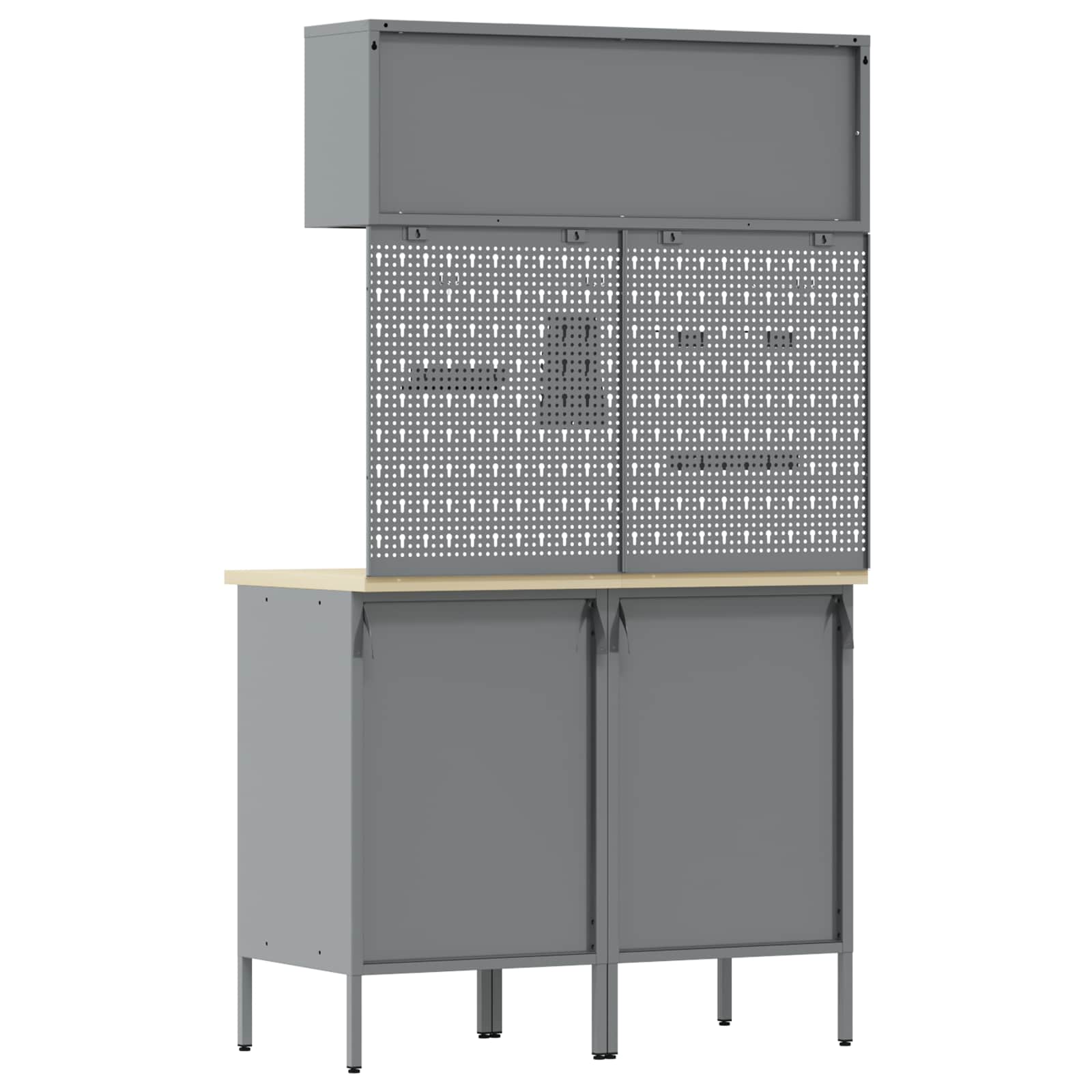 Arbeitsschrankset mit Schubladen mit Regal 5 pcs Schwarz