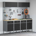 Arbeitsschrankset mit Schubladen mit Speicher 10 pcs Schwarz
