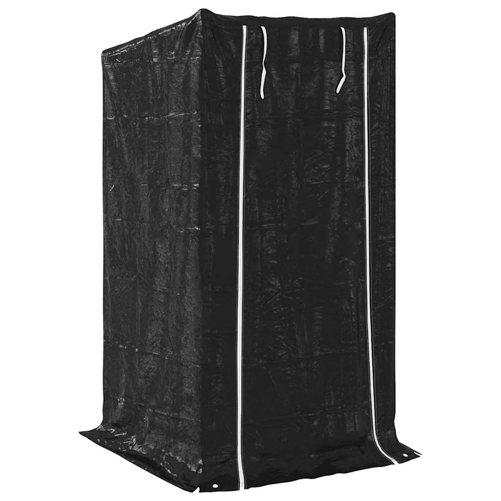 Brennholzregal mit Regenschutz 100x100x200 cm Verzinkter Stahl