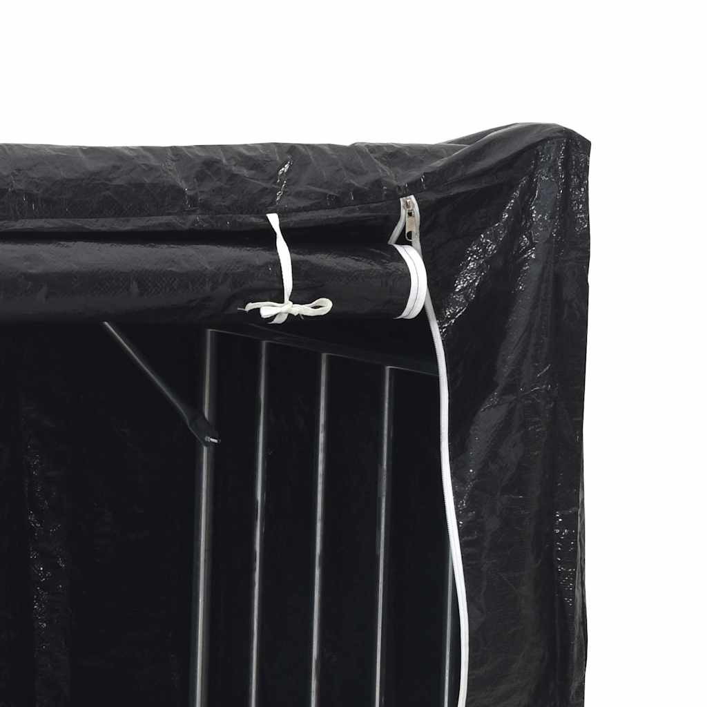 Brennholzregal mit Regenschutz 100x100x200 cm Verzinkter Stahl