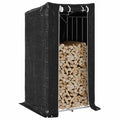 Brennholzregal mit Regenschutz 100x100x200 cm Verzinkter Stahl