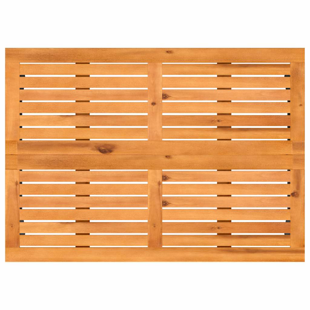 Gartentisch mit Akazienholzplatte 105x75x72 cm Poly Rattan