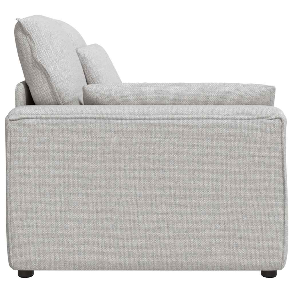 Modulares Sofa Endmodul mit Armlehne Kissen Wolkengrau 100 cm