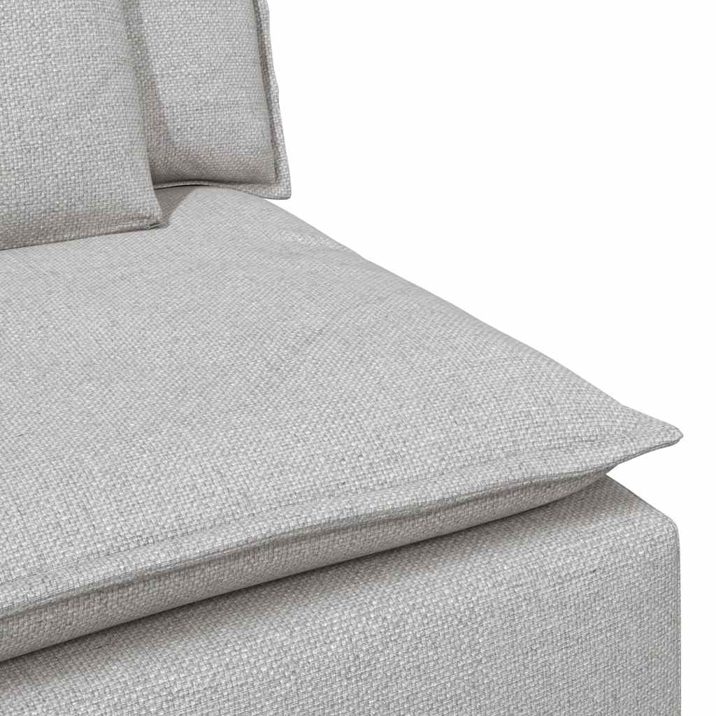 Modulares Sofa Endmodul mit Armlehne Kissen Wolkengrau 100 cm