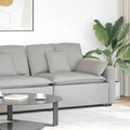 Modulares Sofa Endmodul mit Armlehne Kissen Wolkengrau 100 cm