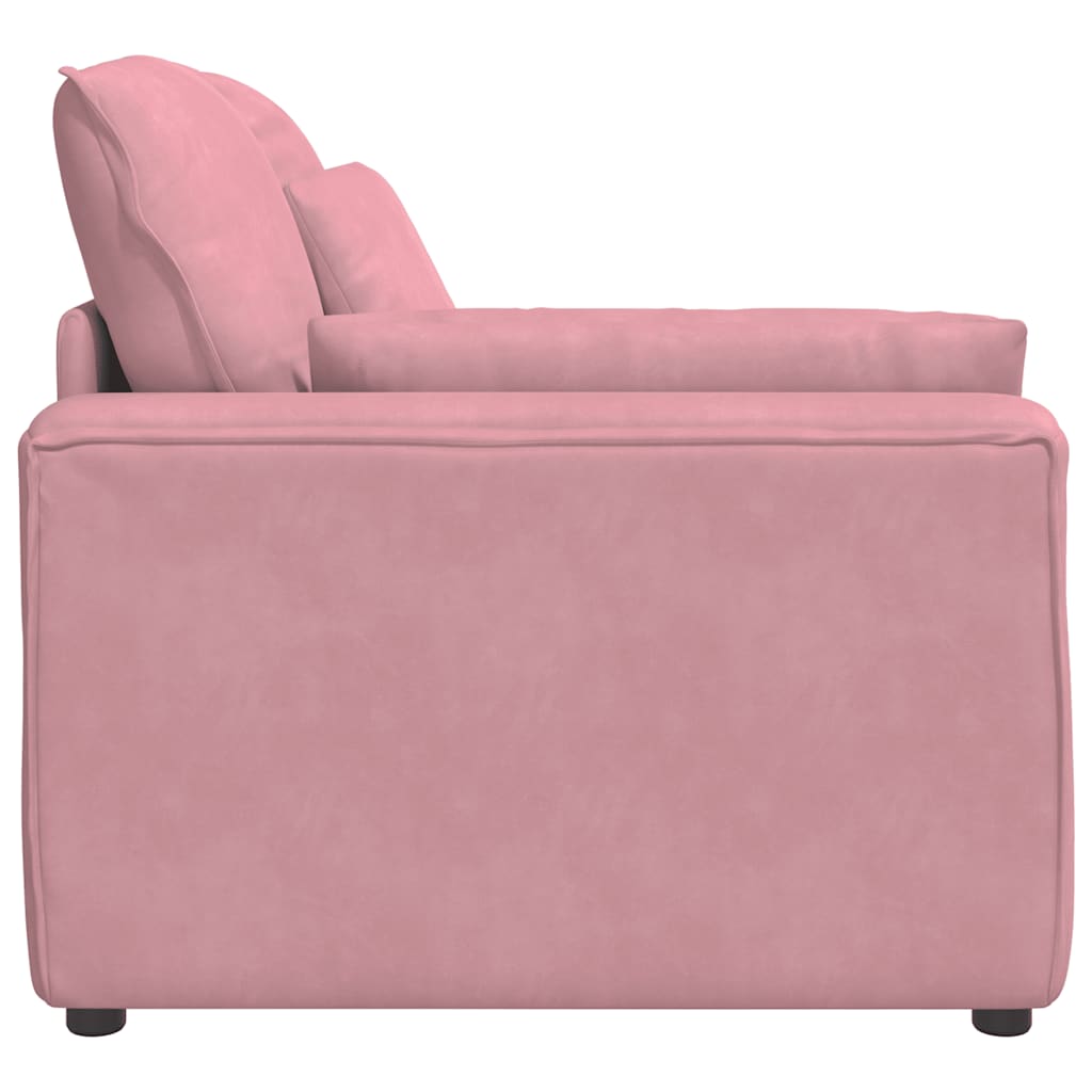 Modulares Sofa Endmodul mit Armlehne Kissen Rosa 100 cm
