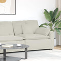 Modulares Sofa Endmodul mit Armlehne Kissen Creme 100 cm