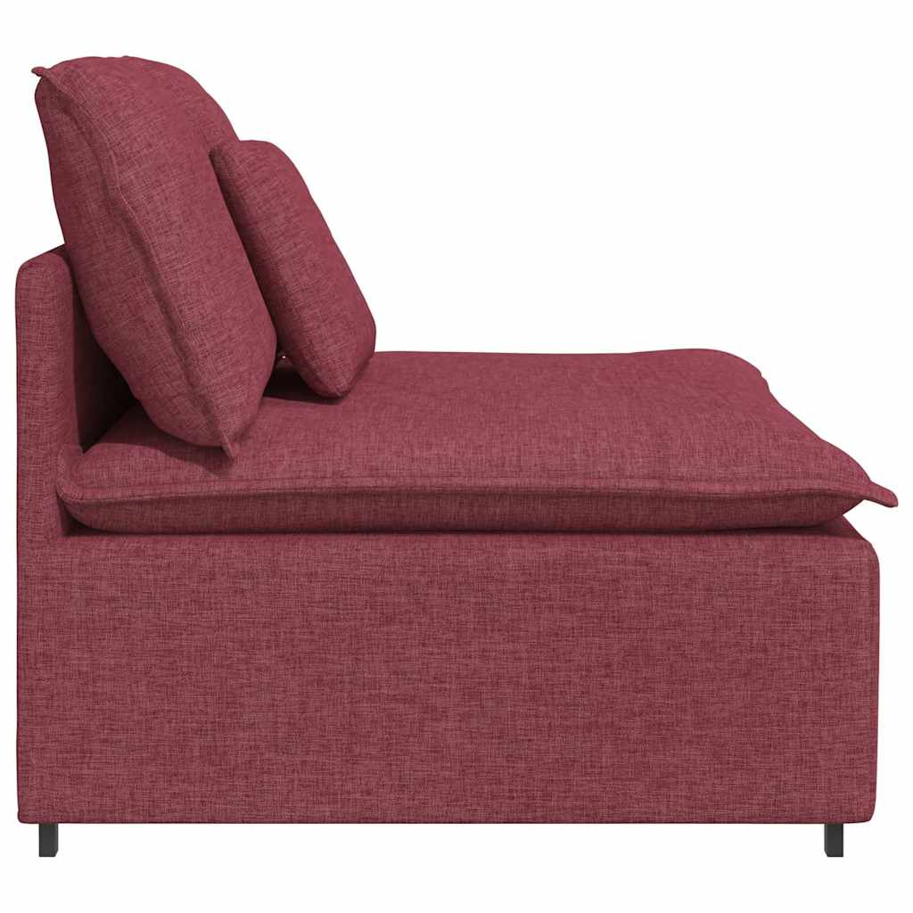 Modulares Sofa Mittelmodul mit Kissen Weinrot 100 cm