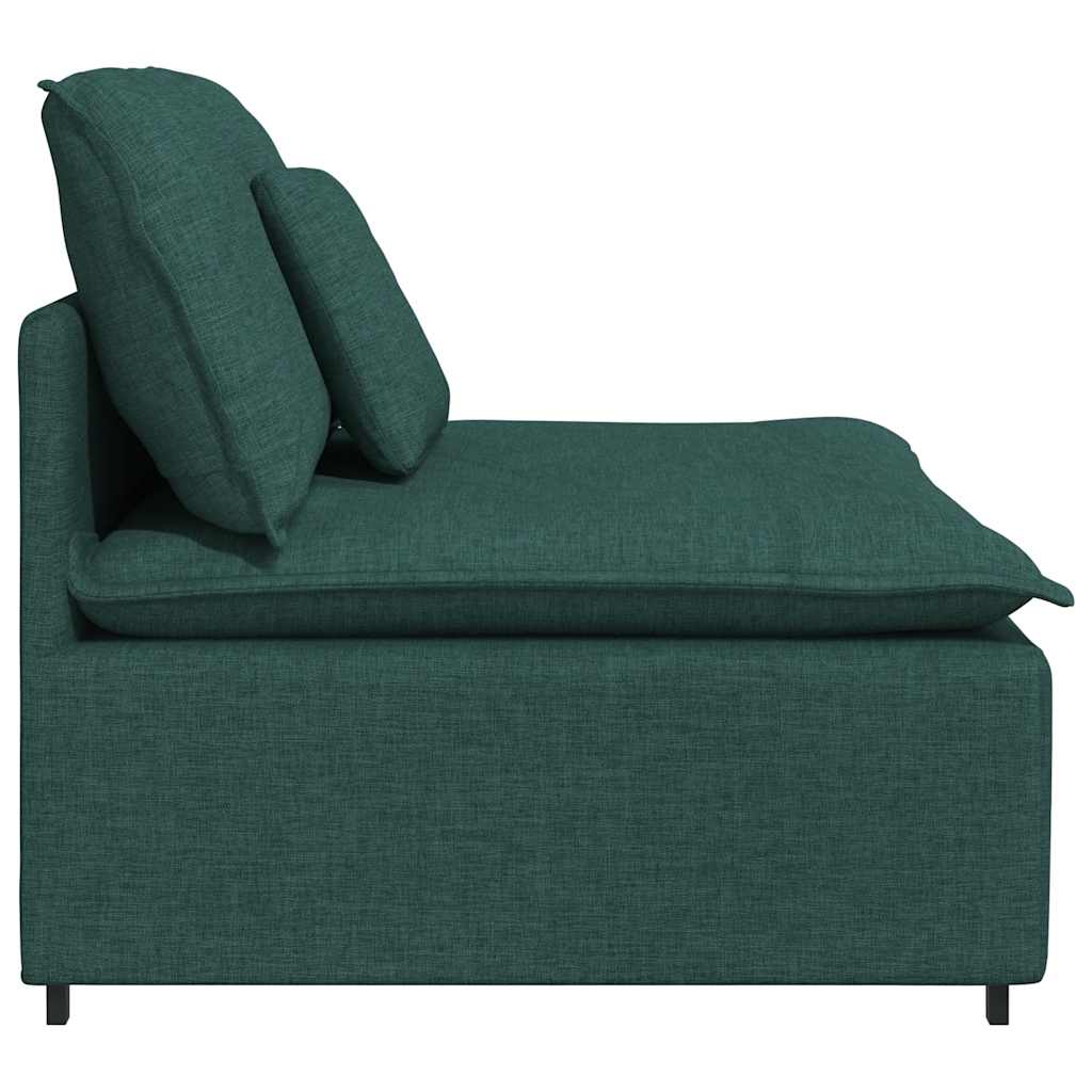 Modulares Sofa Mittelmodul mit Kissen Dunkelgrün 100 cm